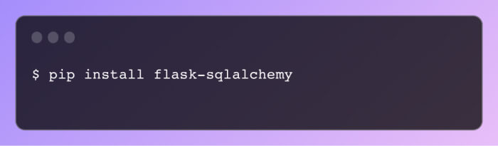 Install Flask SQLAlchemy